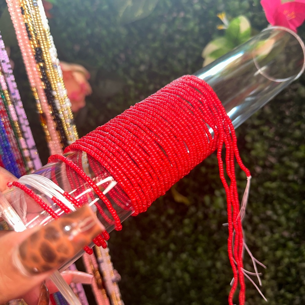 Red Beaded Waistbeads